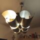 Space Age brushed aluminum pendant chandelier from the 70s