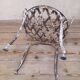 19th-century garden armchair in wrought iron
