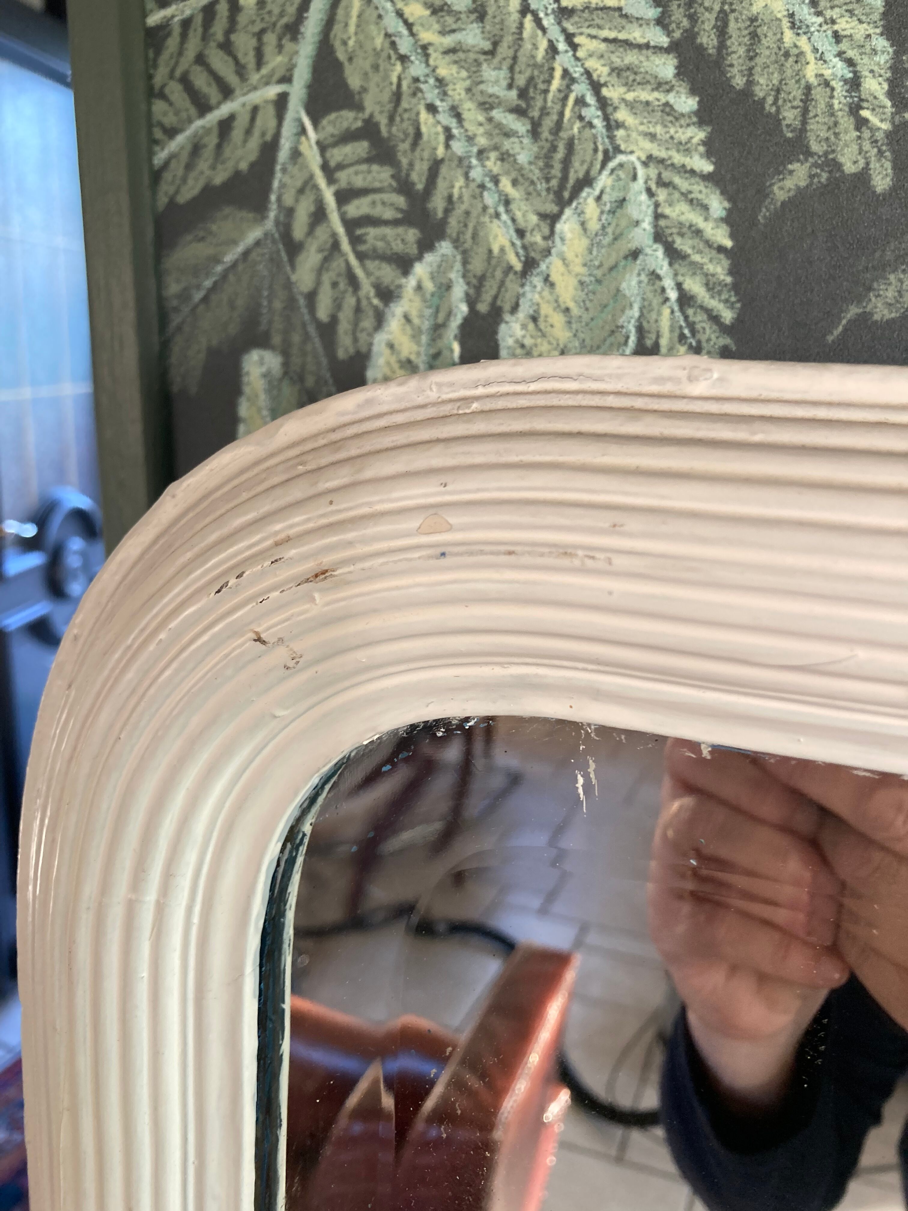 Old mirror louis philippe painted