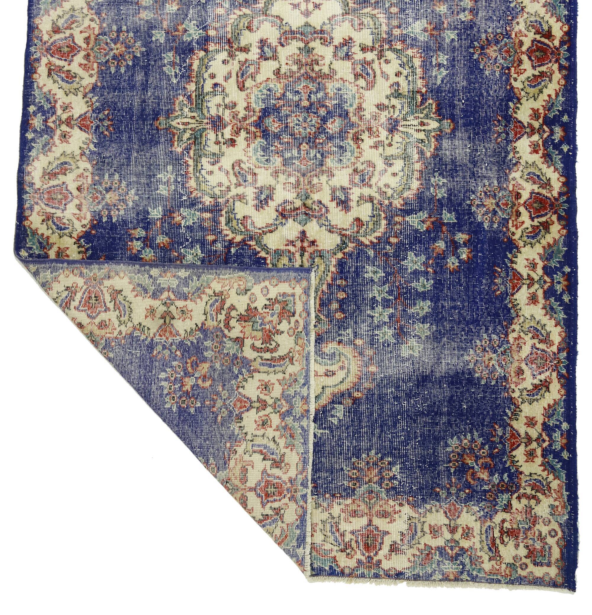 Anatolian handmade vintage rug 262 cm x 172 cm