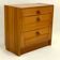 Vintage 70's 3-Drawer Chest - Pine and Leather - Scandinavian Style