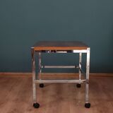 Table mobile avec plateau en palissandre