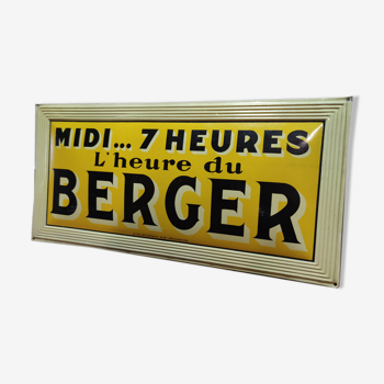 Tôle publicitaire apéritif anisé midi...7 heures l'heure du berger