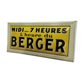 Tôle publicitaire apéritif anisé midi...7 heures l'heure du berger