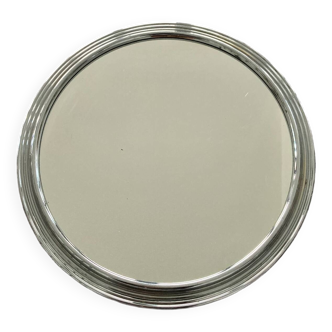 Art Deco round mirror tray diam 34cm