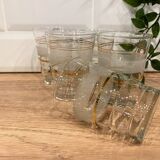 Set of 5 granite cup water glasses