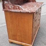 Chest of drawers light oak marble top