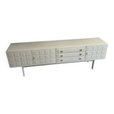 Antique geometric brutalist sideboard design from the 60s Musterring