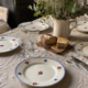 Set of 6 Digoin Sarreguemines "Mary Lou" plates – floral earthenware
