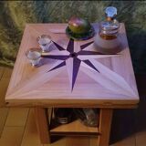 Wind rose coffee table that opens