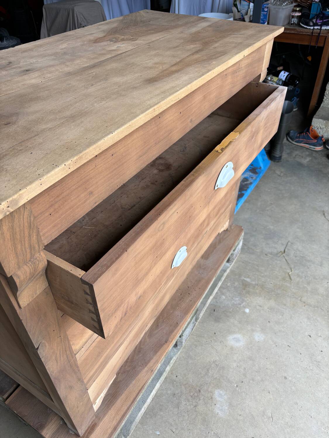 Louis Philippe chest of drawers in raw wood