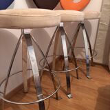 Set of 3 stools – Giorgio Saporiti for Il Loft – Italy, 1970s/80s