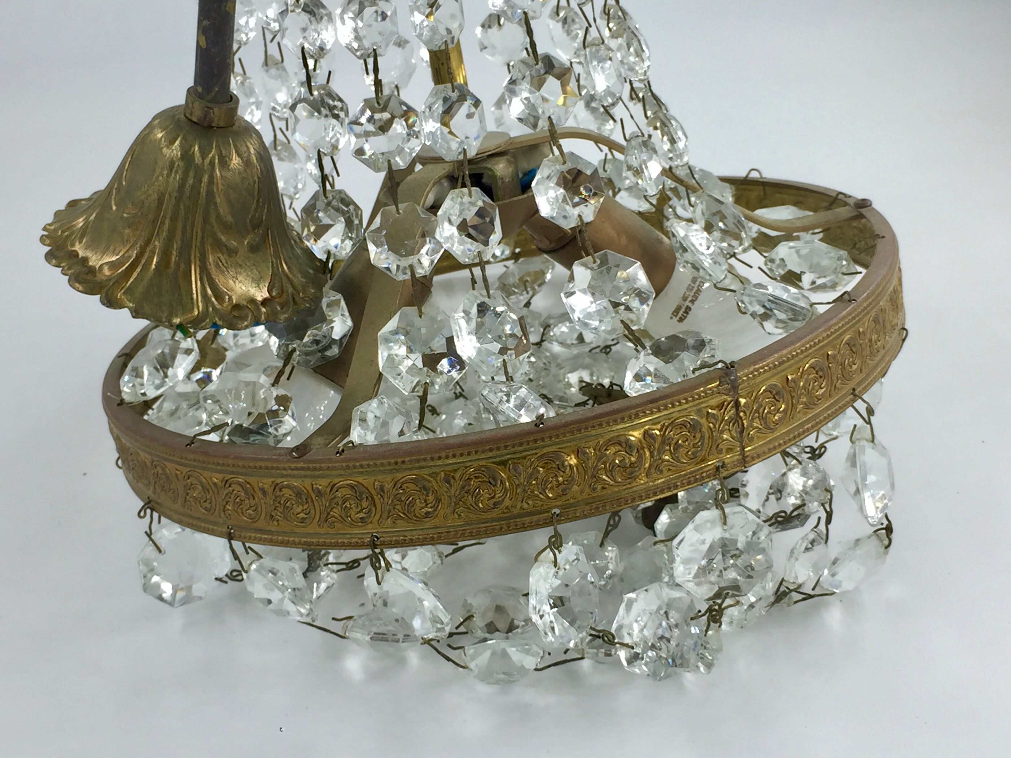 Balloon chandelier Empire style with Pampilles