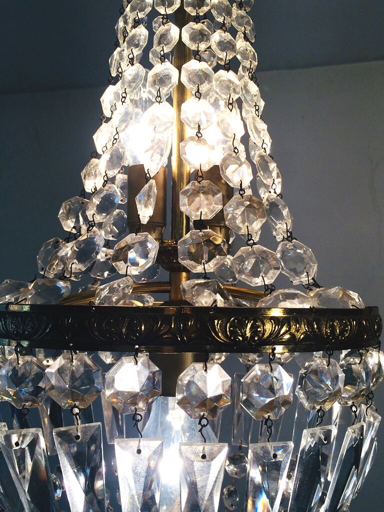 Grapevine balloon chandelier " hollywood regency " 50