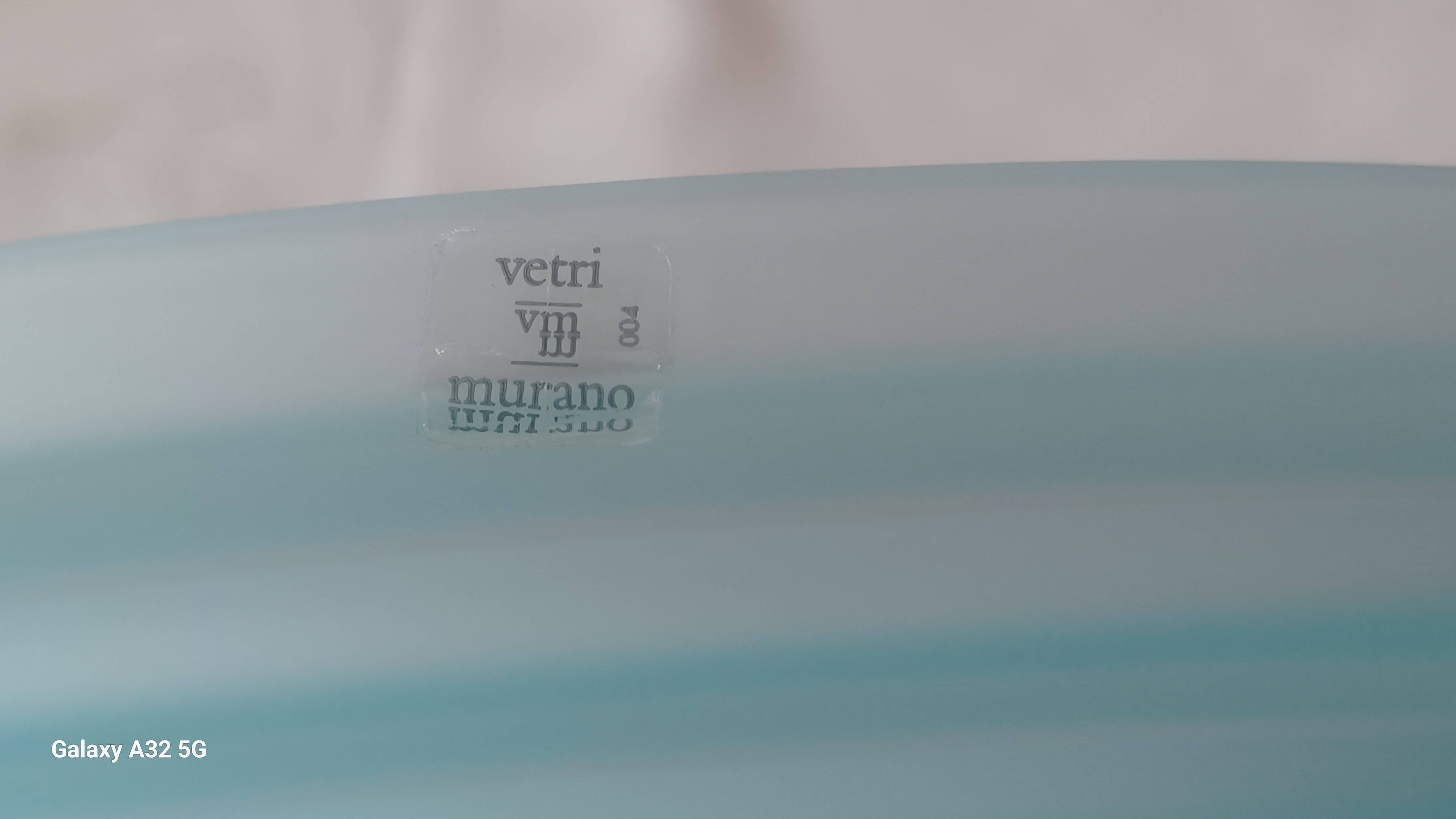 Vintage glass wall sconces "vetri murano 004" aquamarine - 1970s