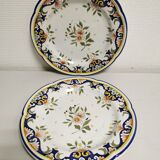 Collection of 5 plates in Faience, décor Strasbourg, Rouen .....
