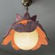 Vintage ceramic enamel flower pendant
