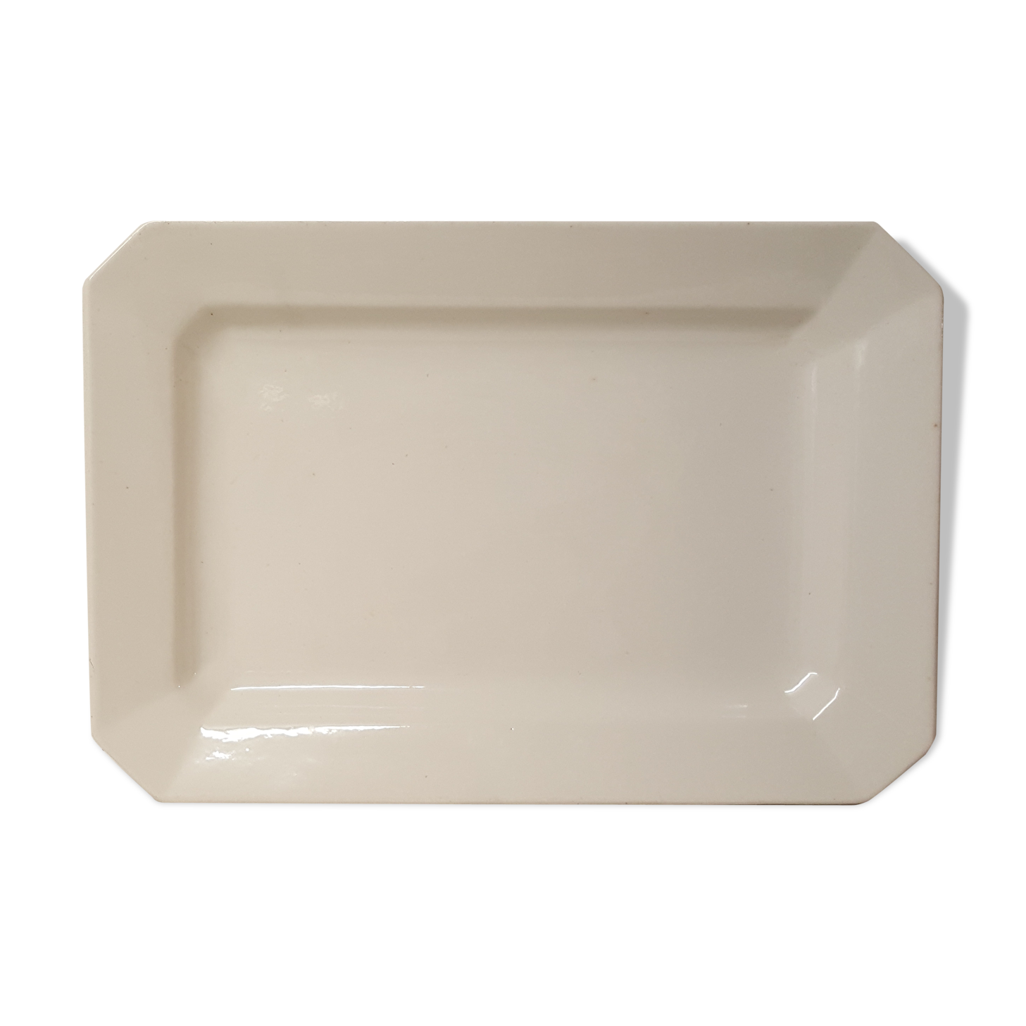 Large white rectangular dish Luneville France
