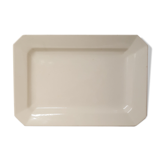 Large white rectangular dish Luneville France