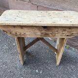 Farmhouse bench made of natural fir 1930s