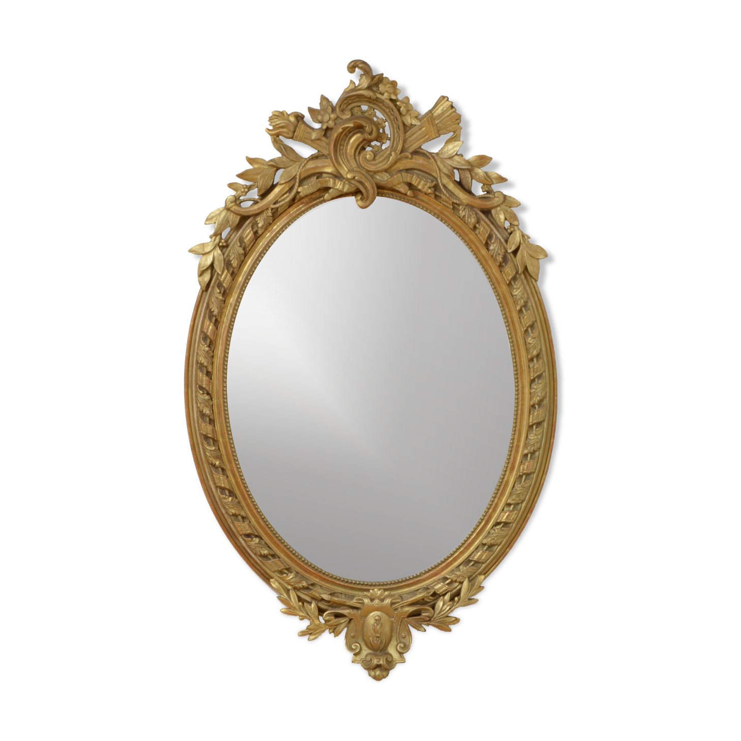 19th century gilt wall mirror - 112x70cm