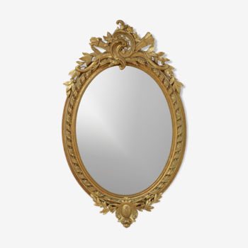19th century gilt wall mirror - 112x70cm