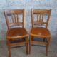 8 Bistro Chairs including 2 Authentic 1950s Solid Beech Luterma Chairs
