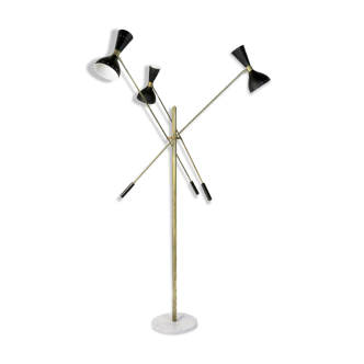 Moonlight 3 Arm Black Floor Lamp