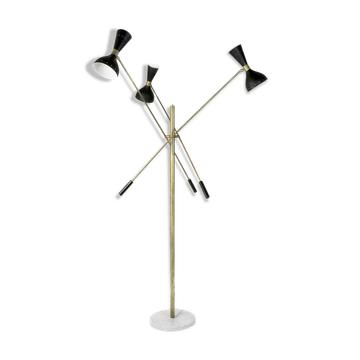Moonlight Floor Lamp 3 Arms Black