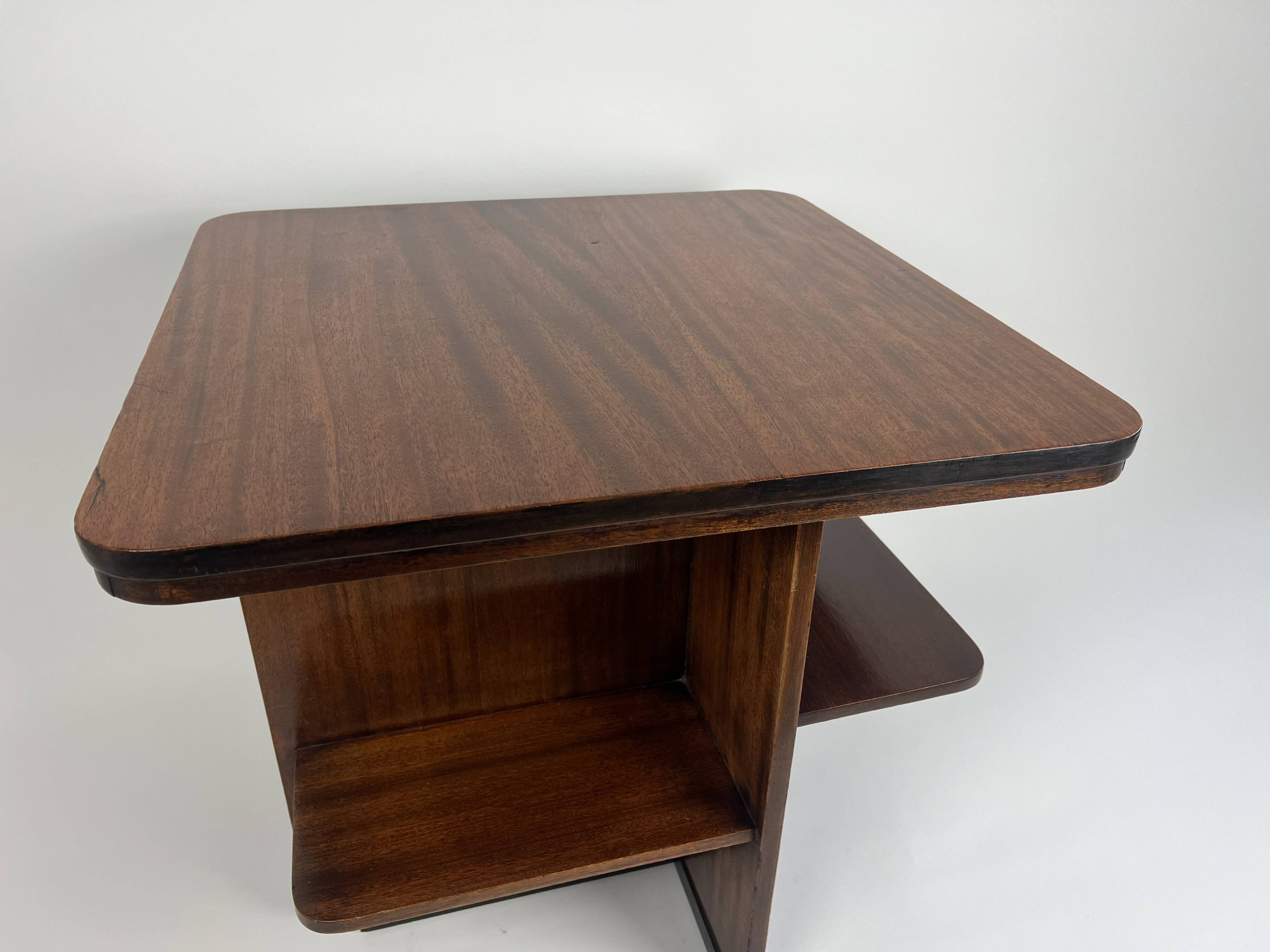 Antique art deco book / side table by Waring & Gillow, England c.1930