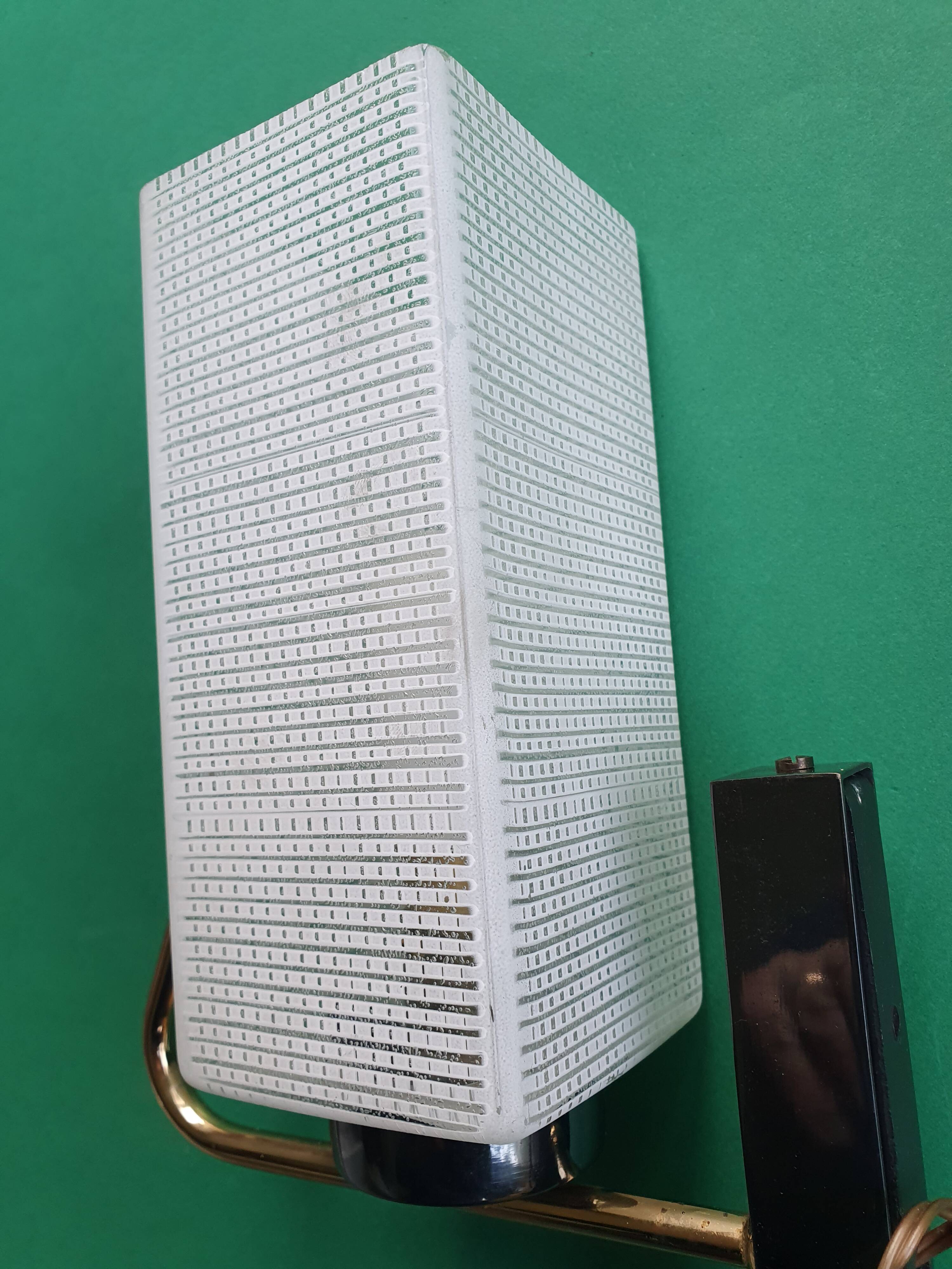 Three antique gold Arlus wall lights from the 50s