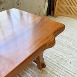 Aranjou farmhouse table in blond elm, 1950s
