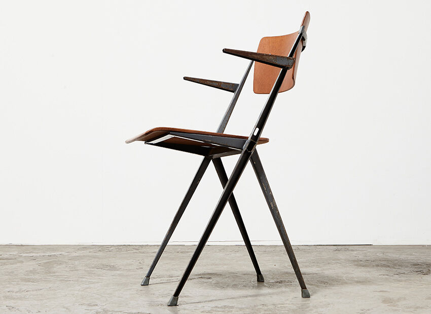 Wim Rietveld pyramid chair for Ahrend de Cirkel 1960s