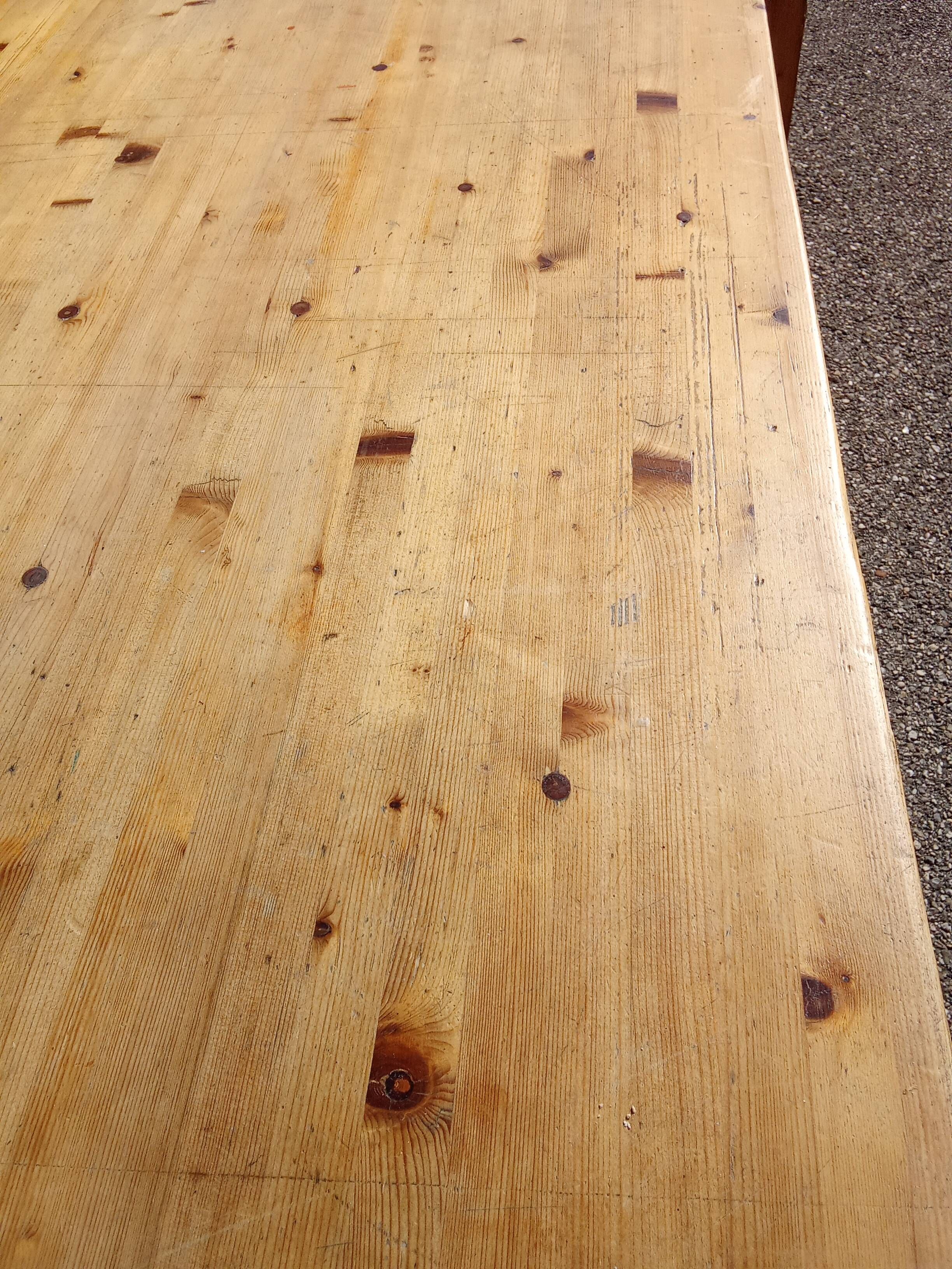 Brutalist style pine table from the 1970s.