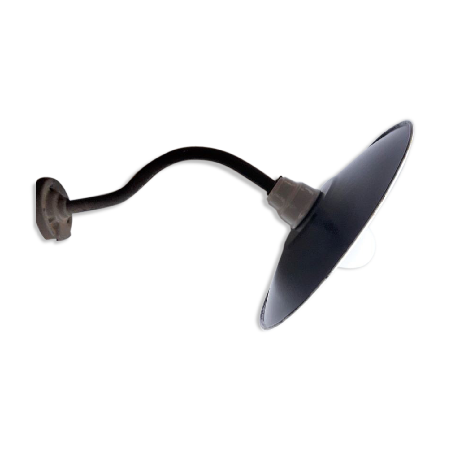 Industrial swan neck sconce