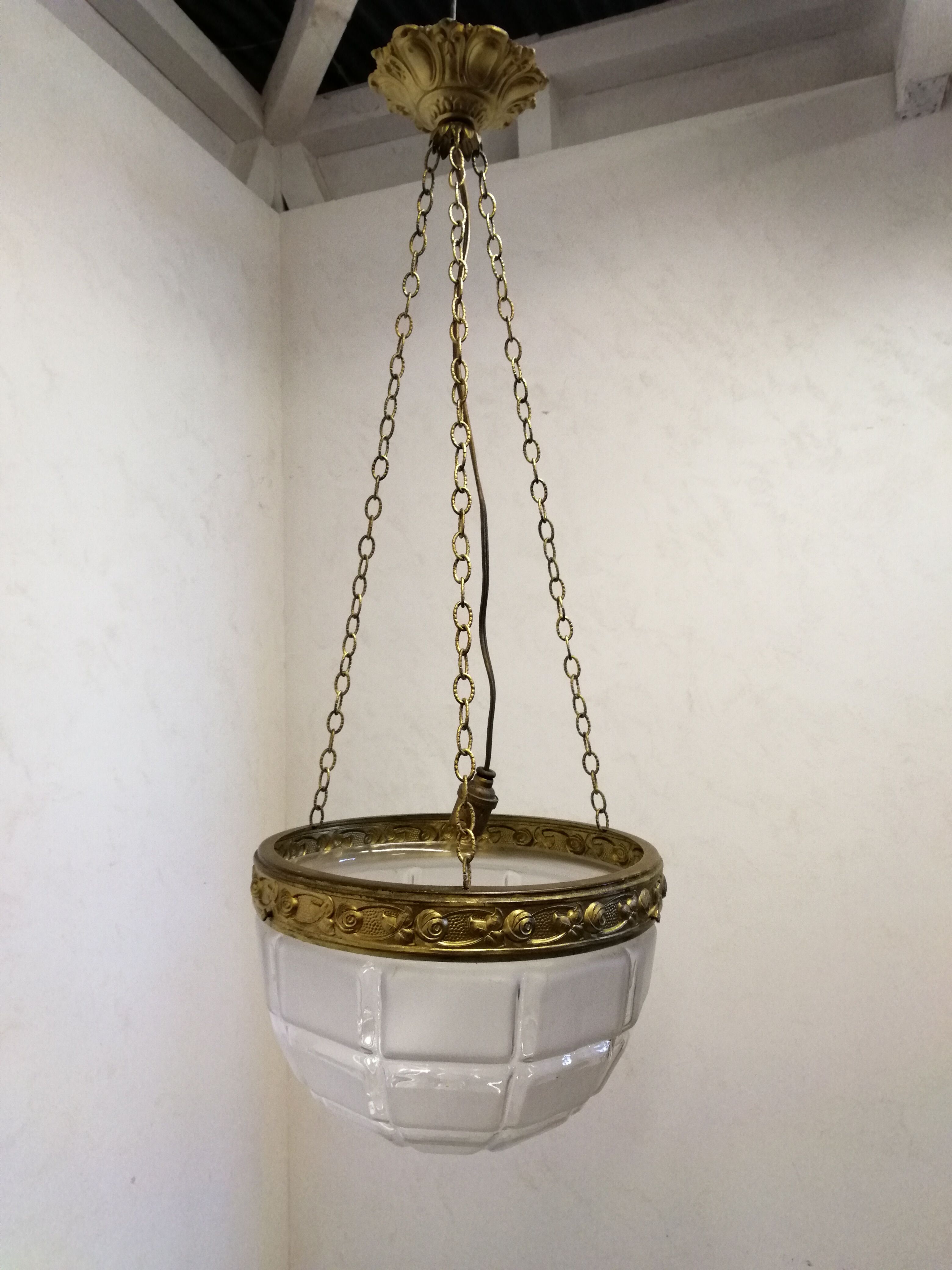 Glass suspension. Art Deco