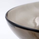 Mid-Century Twisted smoked Glass Bowl - Italy, Murano 1960s