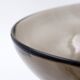 Mid-Century Twisted smoked Glass Bowl - Italy, Murano 1960s