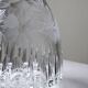 Antique cut and engraved crystal carafe with floral decoration, Bohemia, 19th-20th century.