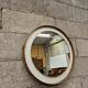Vintage 1970s PVC and faux leather wall mirror