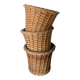 Wicker pot cover set