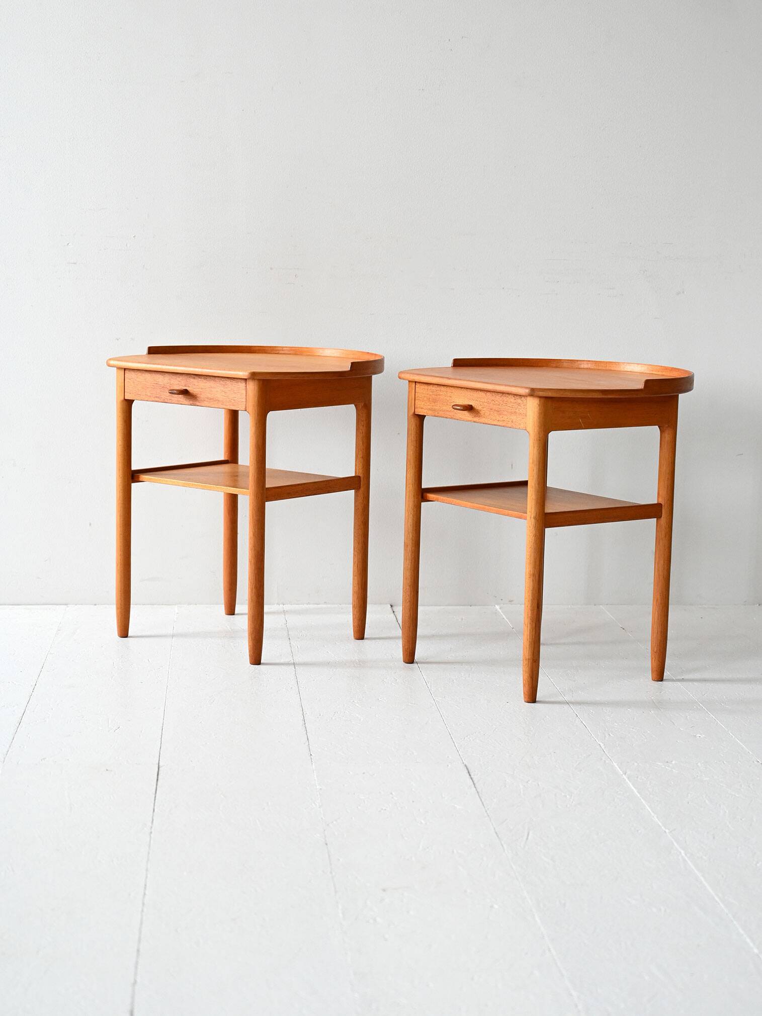 Pair of Vintage Scandinavian Teak Nightstands by Bodafors