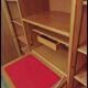 Wooden and rattan wardrobe