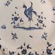 Old Moustiers faience plate blue and white with blue ibis decoration.