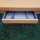 Table en formica orange, 2 rallonges