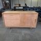 Danish buffet in light oak with sliding door and four drawers.