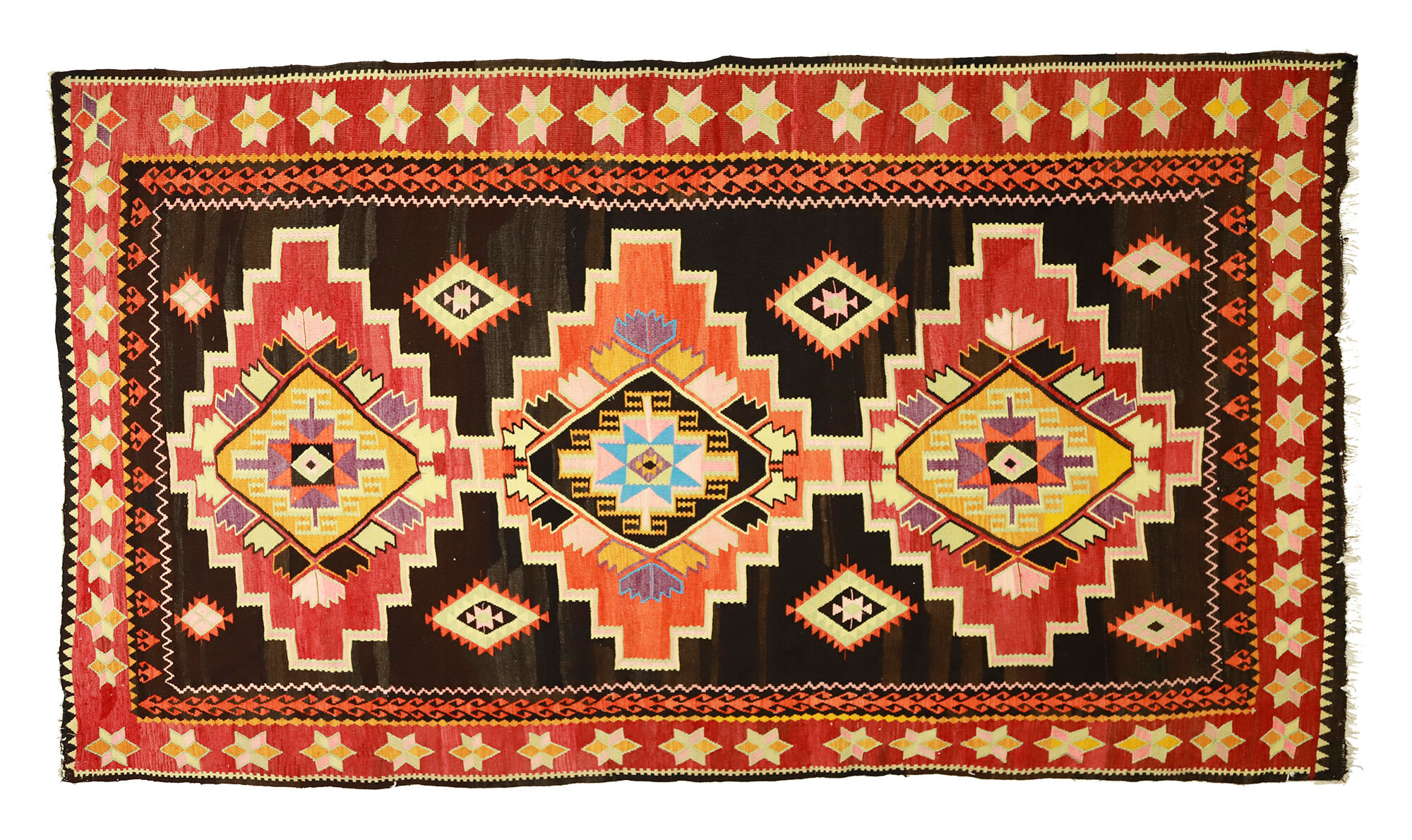 Anatolian handmade kilim rug 308 cm x 195 cm