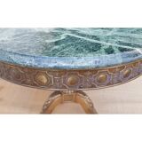 Green marble coffee table