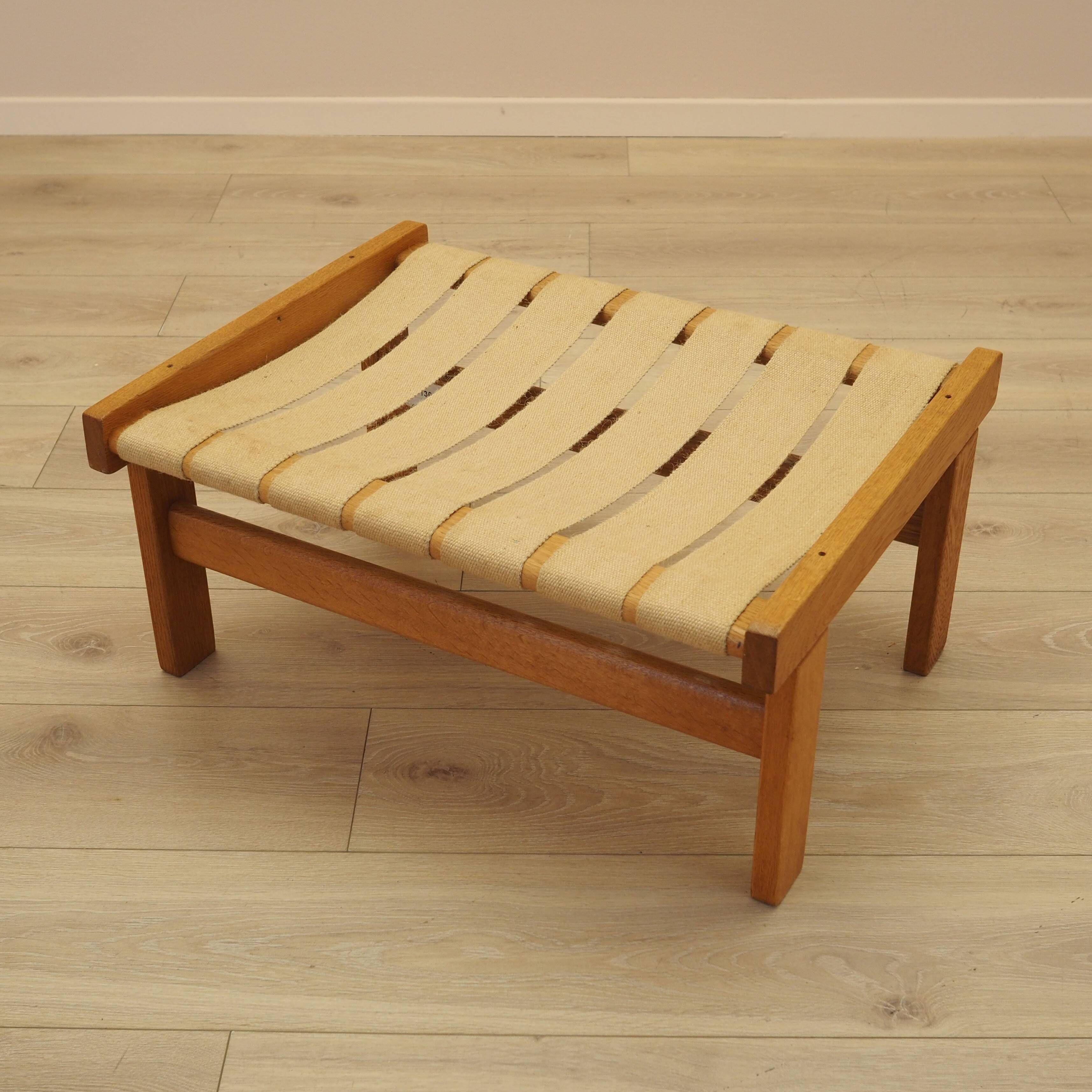 Pouf en chêne, design danois, années 1960, fabriqué au Danemark