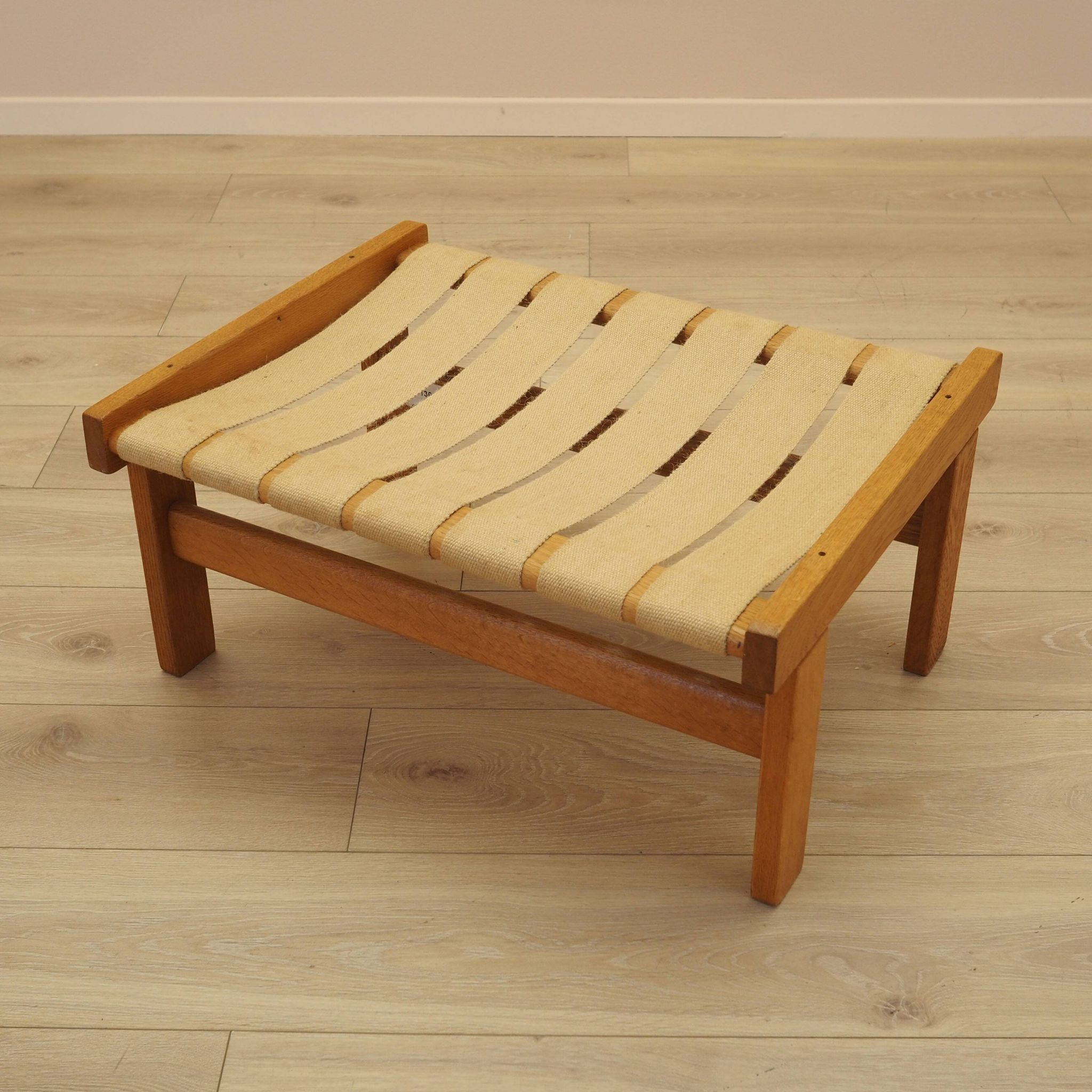 Oak footstool, Danish design, 1960s, made in Denmark